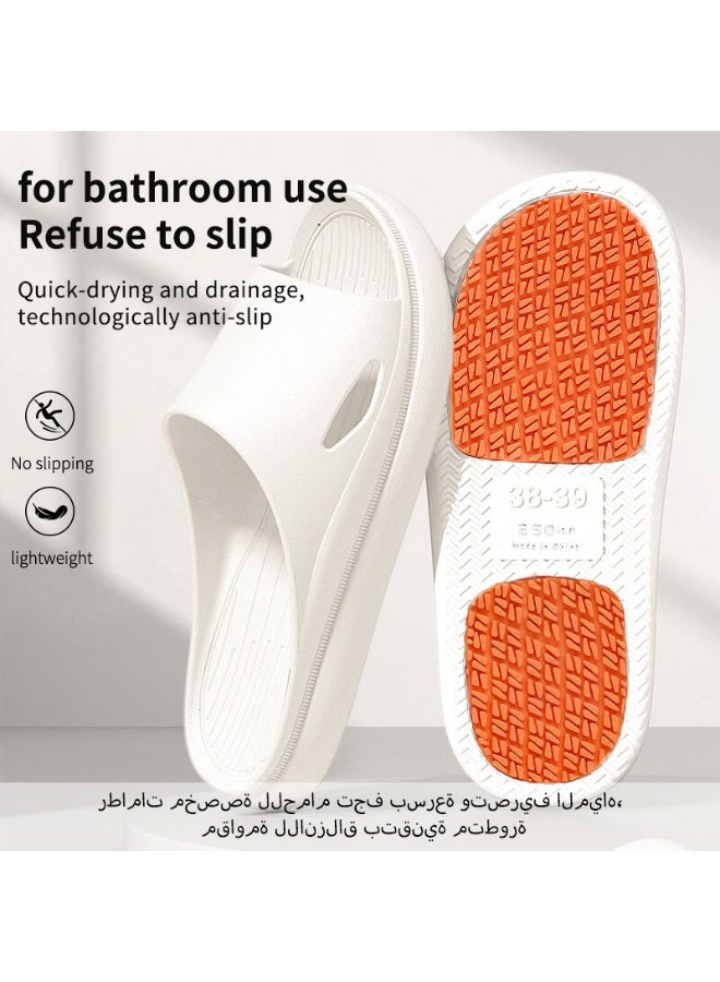 GUOLUOFEI Non Slip Shower Shoes, Lightweight Indoor House Slides Bathroom Shower Sandals Slippers for Women and Men - Image 1